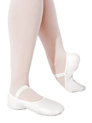 212C Lily (WHT) Leather Ballet Slipper