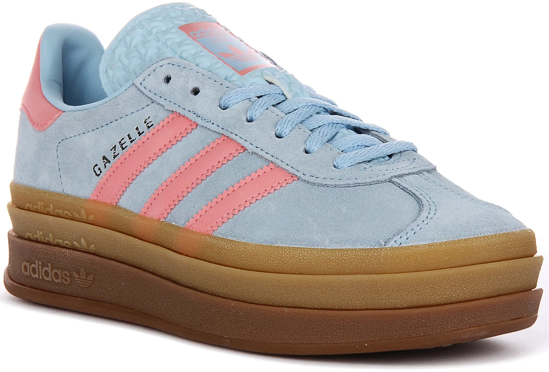 Adidas Gazelle Bold J In Blue Pink For Youth