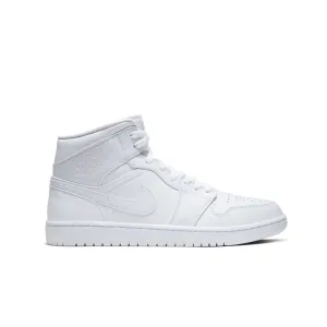 Air Jordan 1 Mid 'Triple White' 554724-130