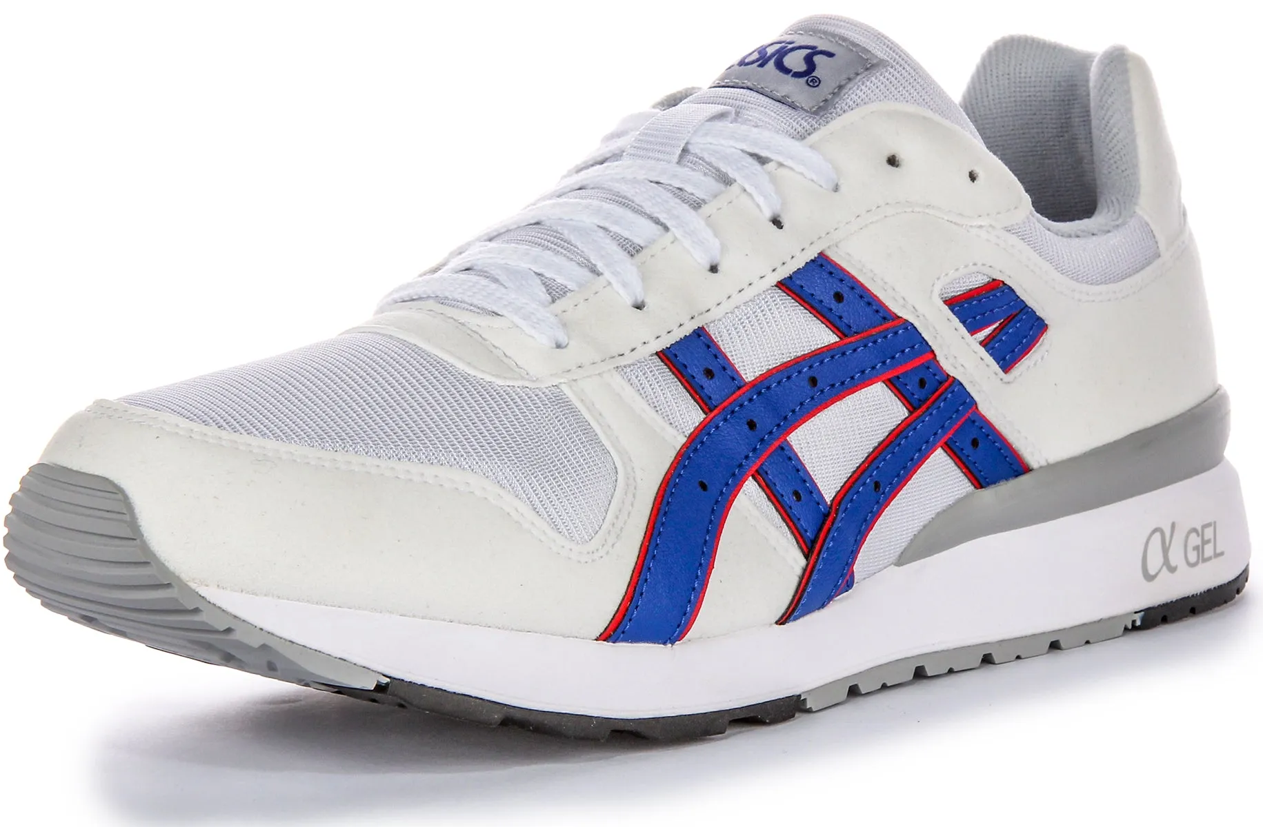 Asics GT II In White Blue Trainers or Men