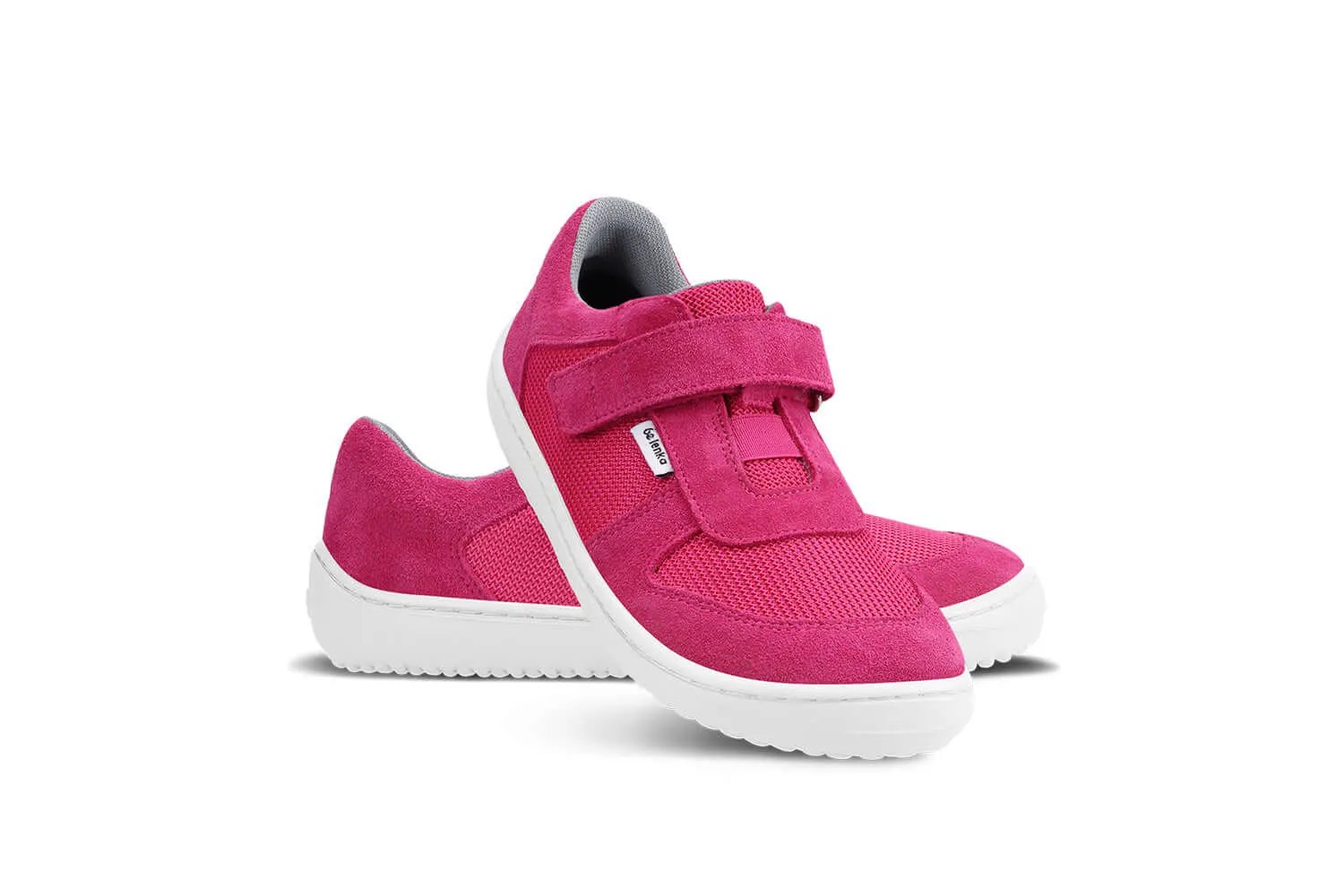 Be Lenka Kids barefoot sneakers Joy - Dark Pink & White