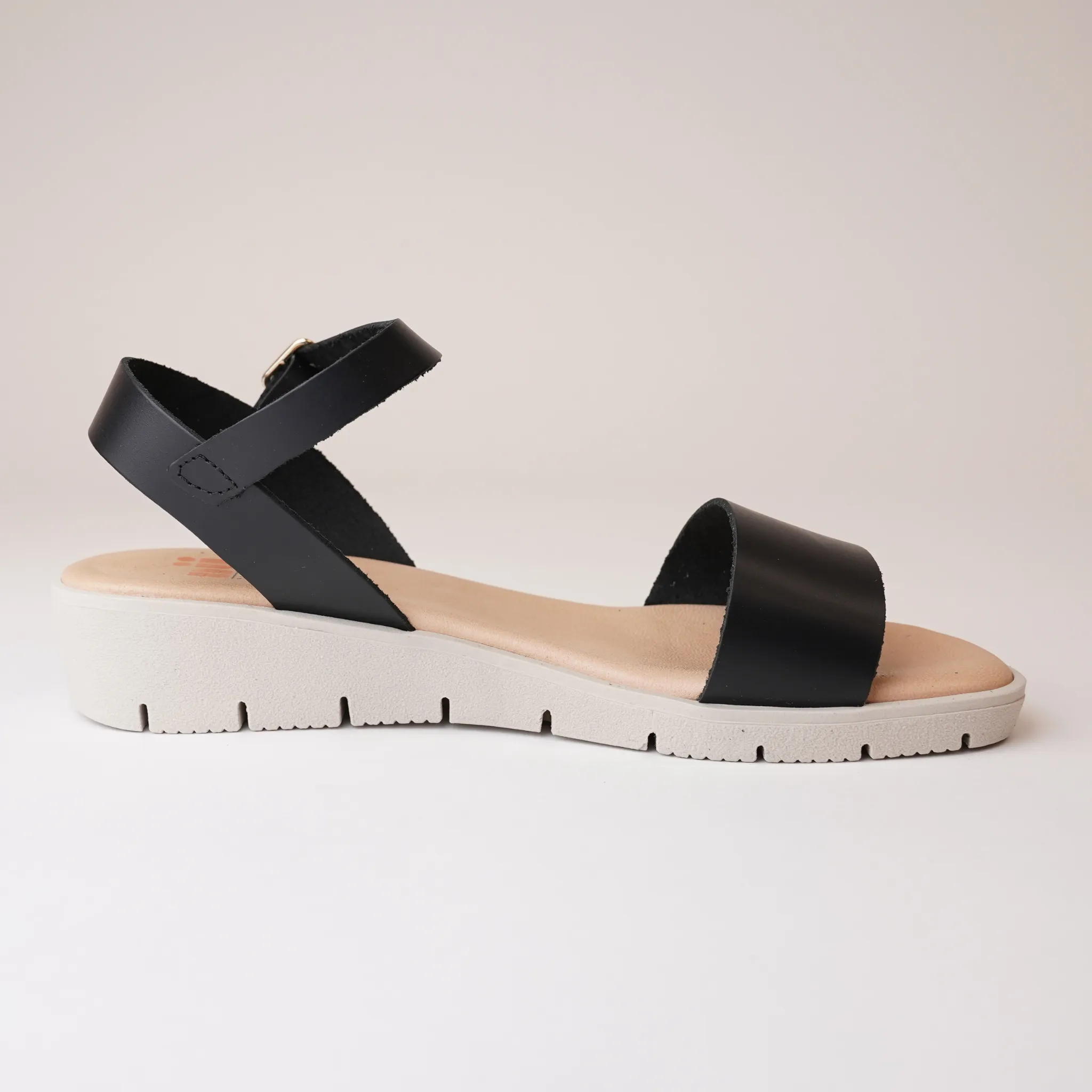 Bella Black Leather Sandals