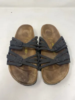 Birkenstock 39 Black Leather Sandals