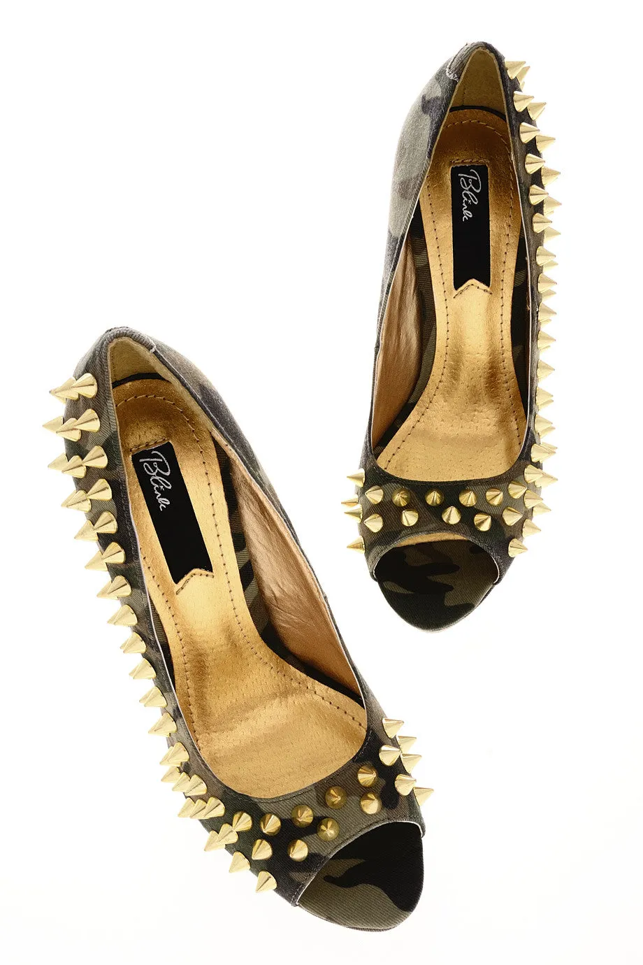 BLINK FREYA Camouflage Studded Peep Toes