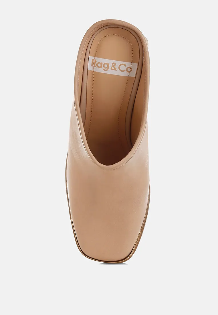 Bottani Genuine Leather Slip-On Mules