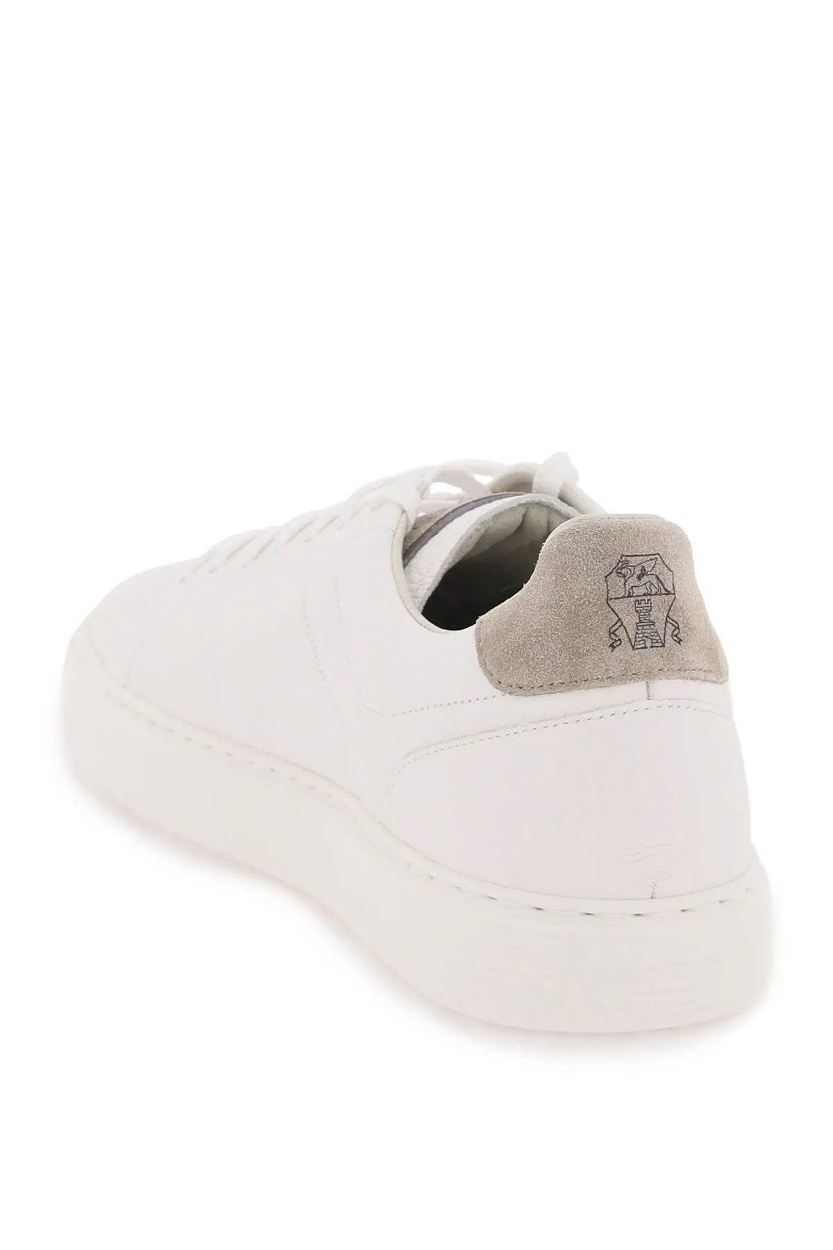 Brunello cucinelli grained leather sneakers