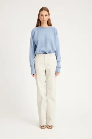 Chalk Leather Classic Trousers