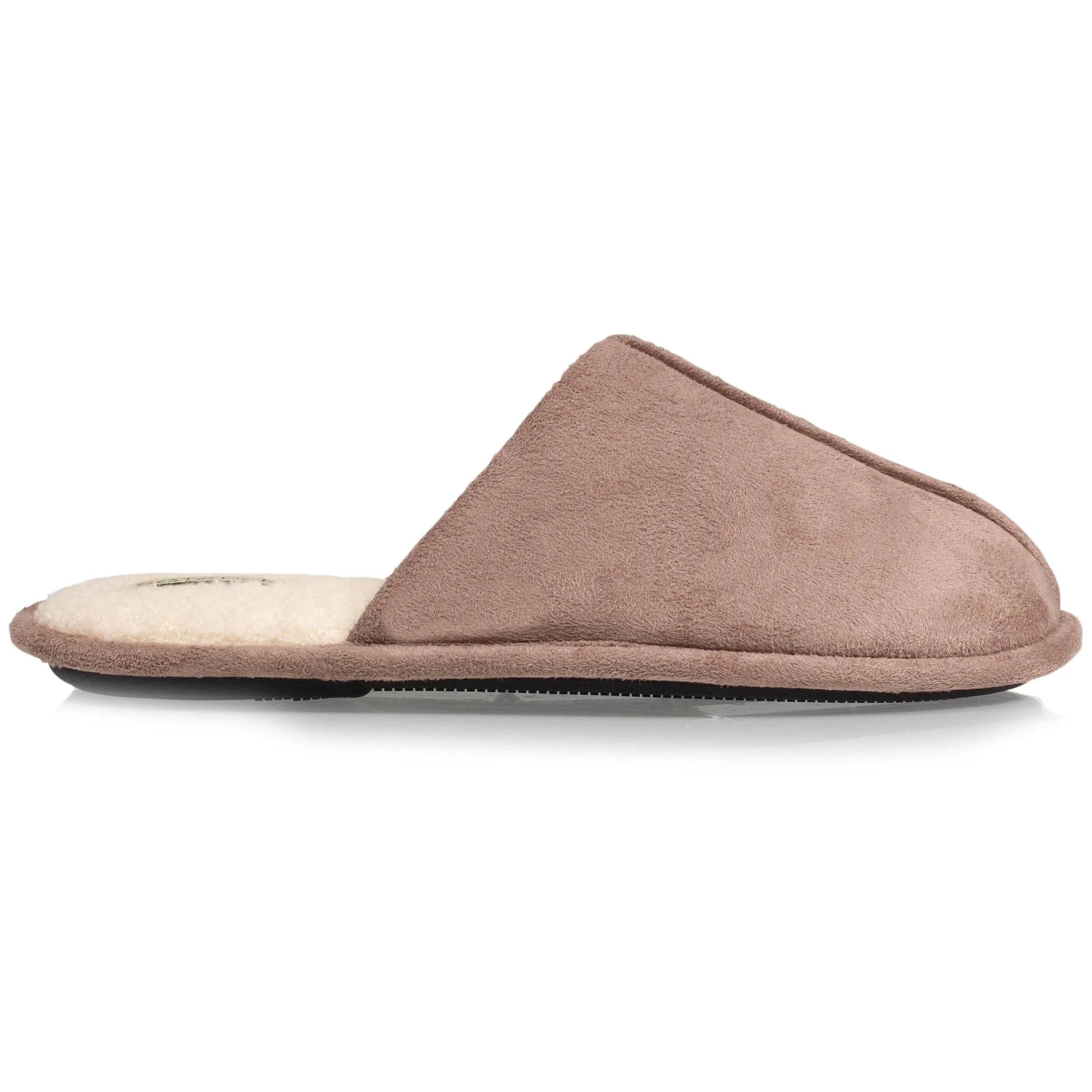 Chaussons mules plates Homme Taupe recyclées*