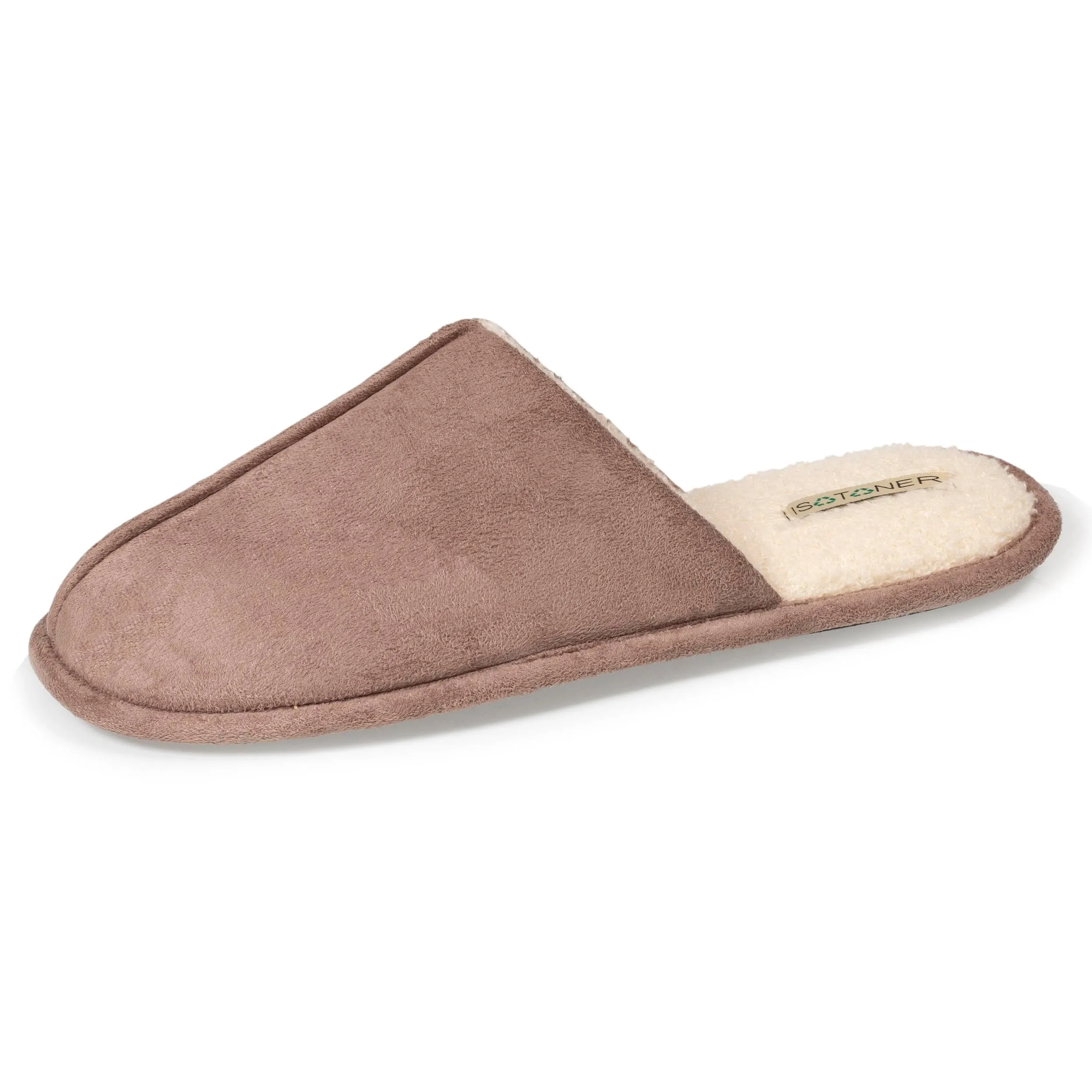 Chaussons mules plates Homme Taupe recyclées*