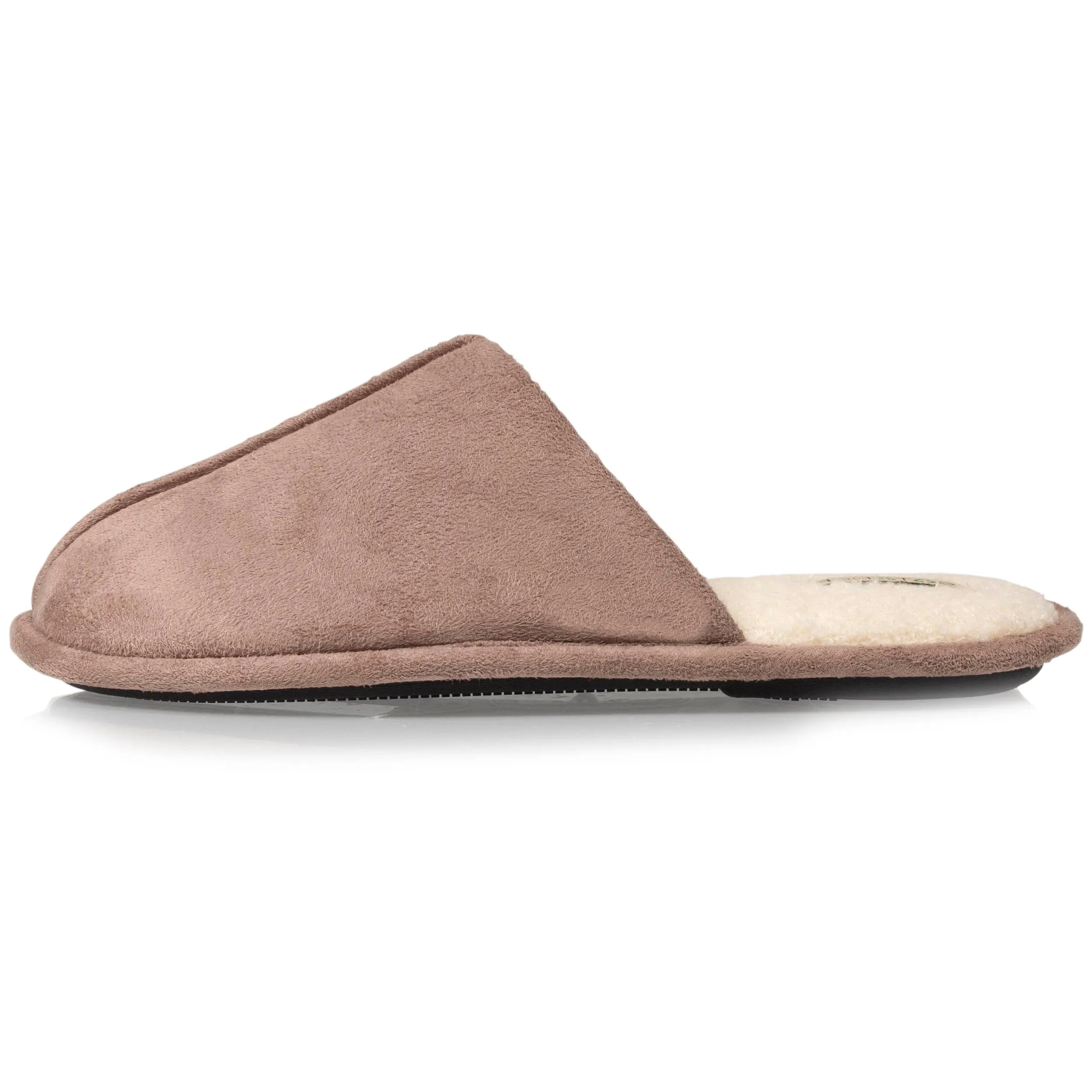 Chaussons mules plates Homme Taupe recyclées*