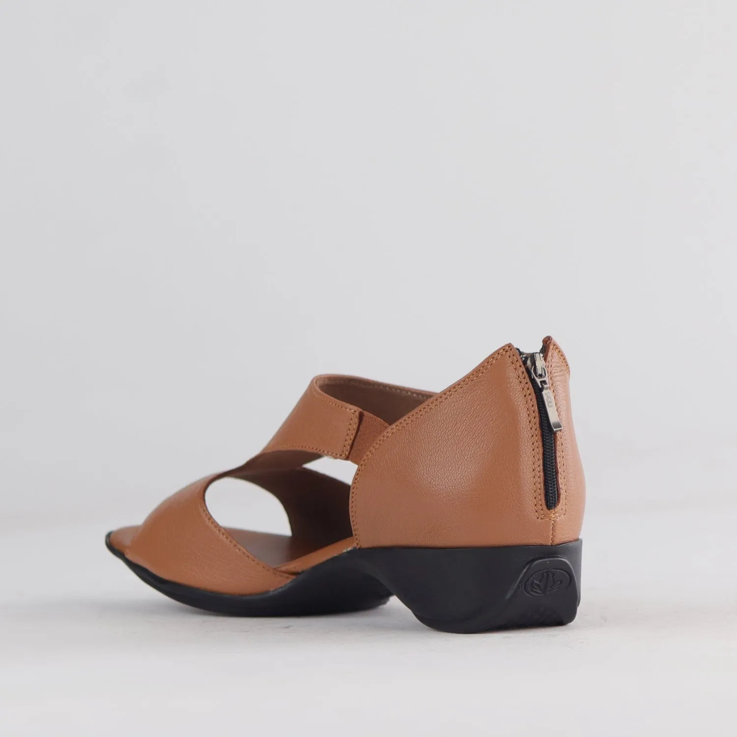 Closed Back T-Bar Sandal in Tan - 12631