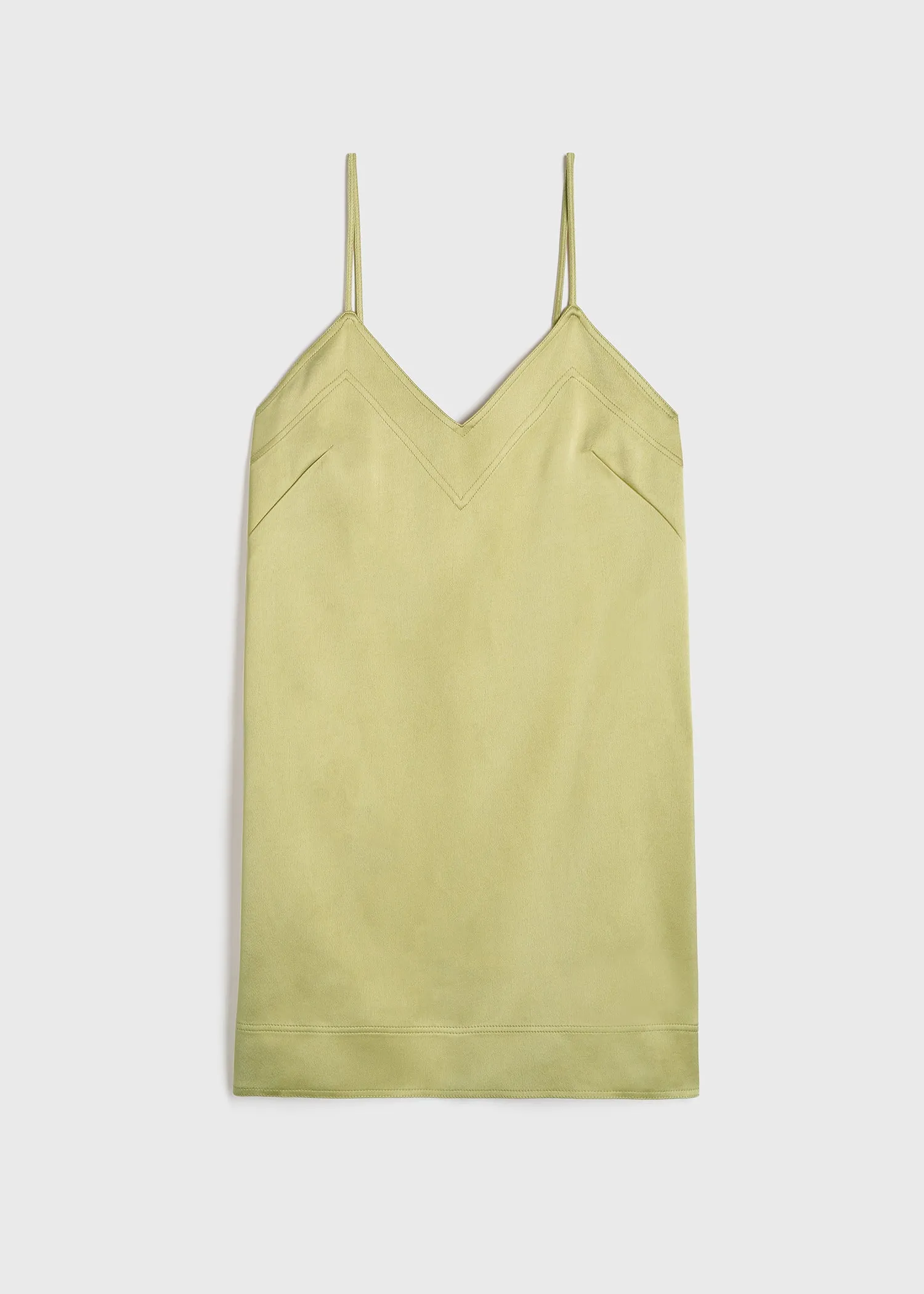 Contrast satin cami dress melon