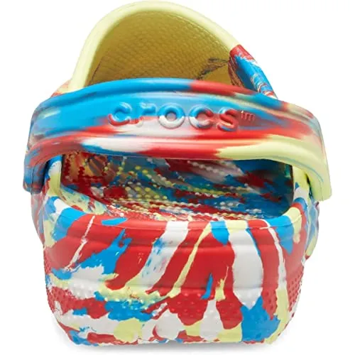 crocs Unisex-Adult Classic Marble Clogs (Multicolor)