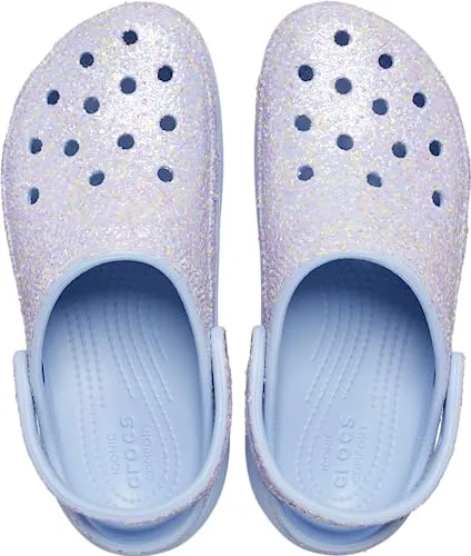 crocs Womens Classic Platform Glitter Clog Blue Calcite/Multi Clog - 6 UK (W8) (207241-4NT)