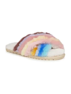 Emu Australia T Mayberry Rainbow Pastel Sheepskin Slippers W12475