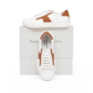 Extra Wide Fit Trainers - Tan Leather