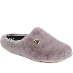 Faux Fur Mule Slippers  - FLY38017 / 324 105