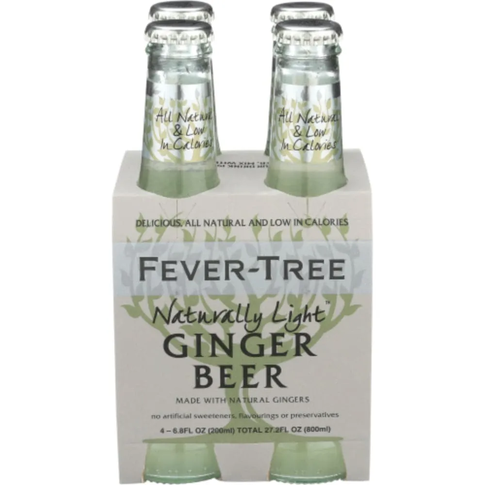 Fever Tree -Soda 4Pk Ginger Beer Light 27.2 FO - (Pack of 6)