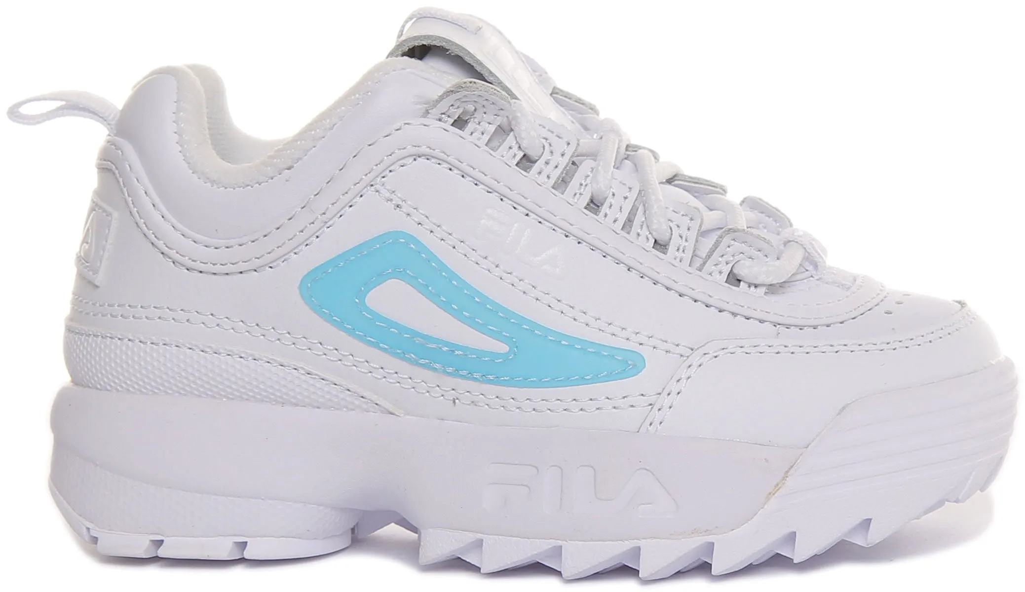 Fila Disruptor Ii In White Blue For Kids