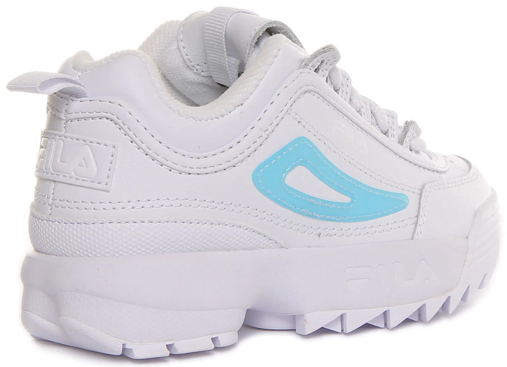 Fila Disruptor Ii In White Blue For Kids