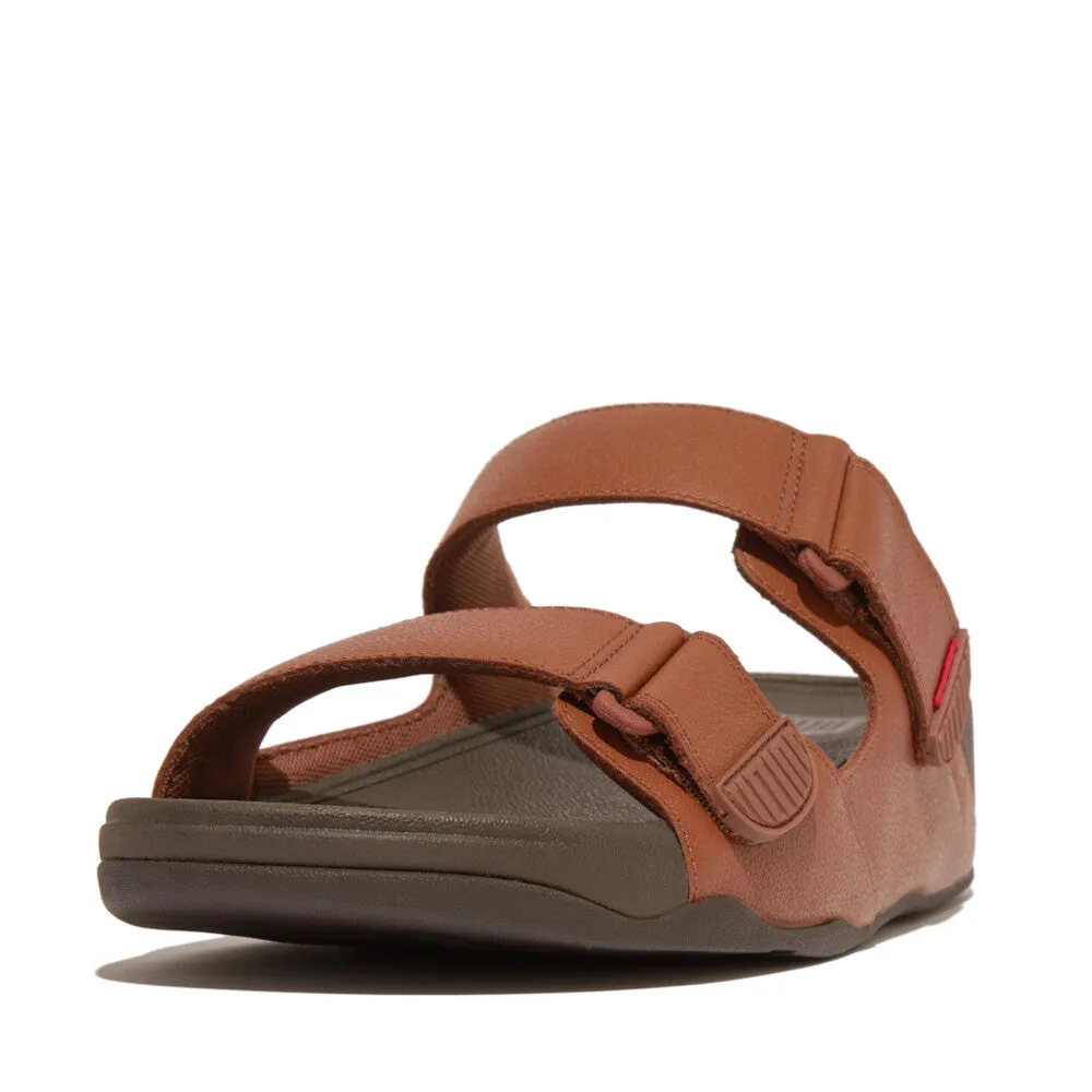 FitFlop Gogh Moc Leather Slides Brown