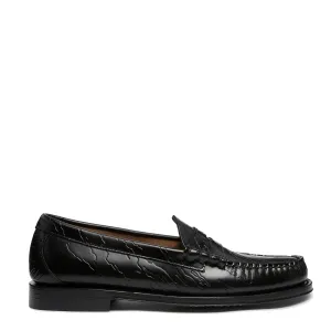 G.H.Bass x Maharishi Larson Penny Loafers Black Embossed Leather