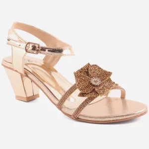 Girls "Kyla" Block Heel Pretty Sandals