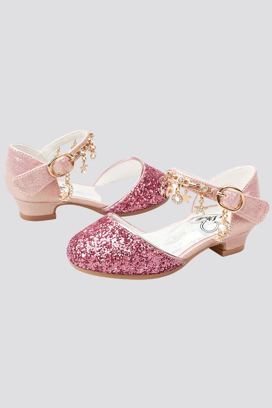 Girls Sparkly Princess Sequin Sandals