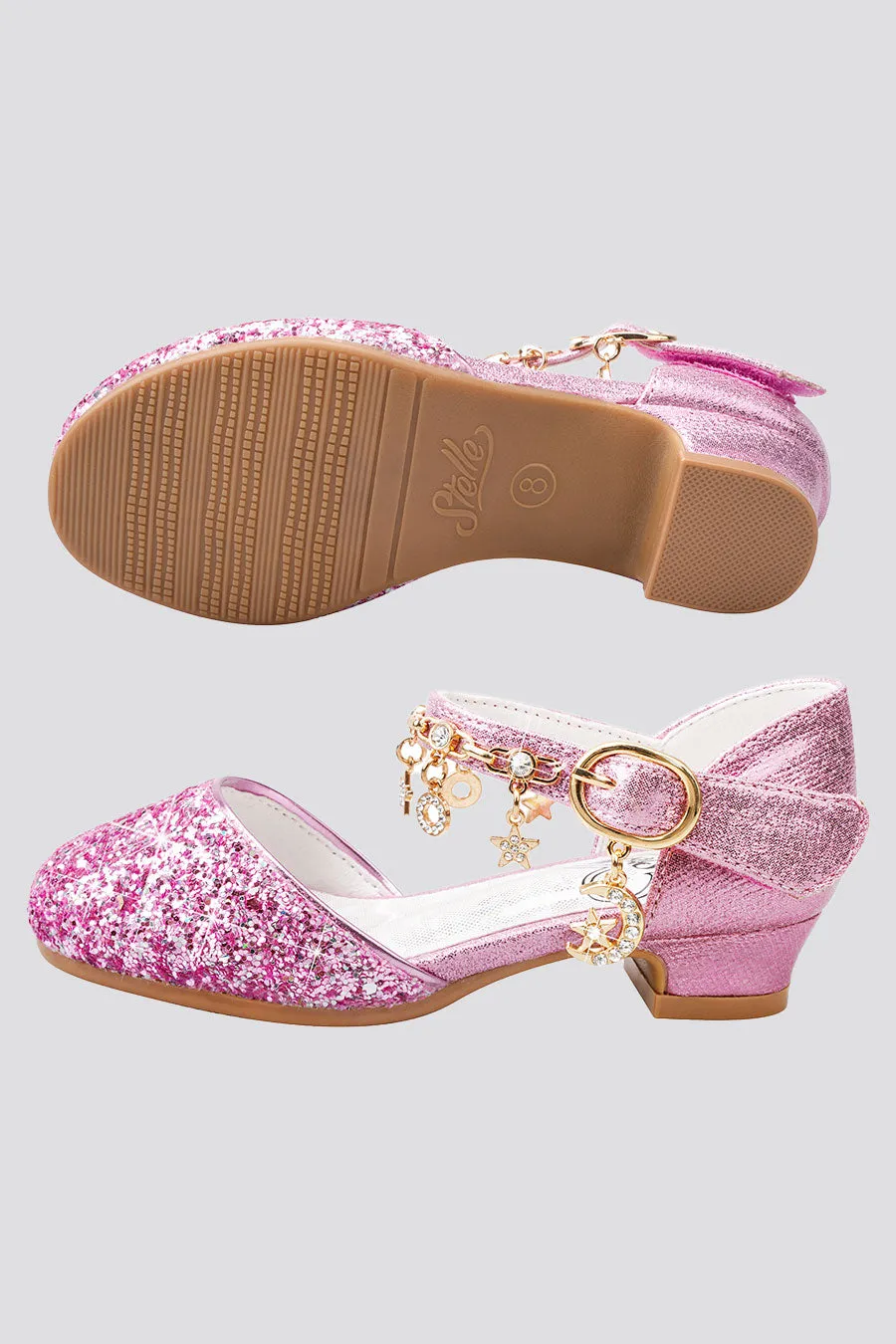 Girls Sparkly Princess Sequin Sandals