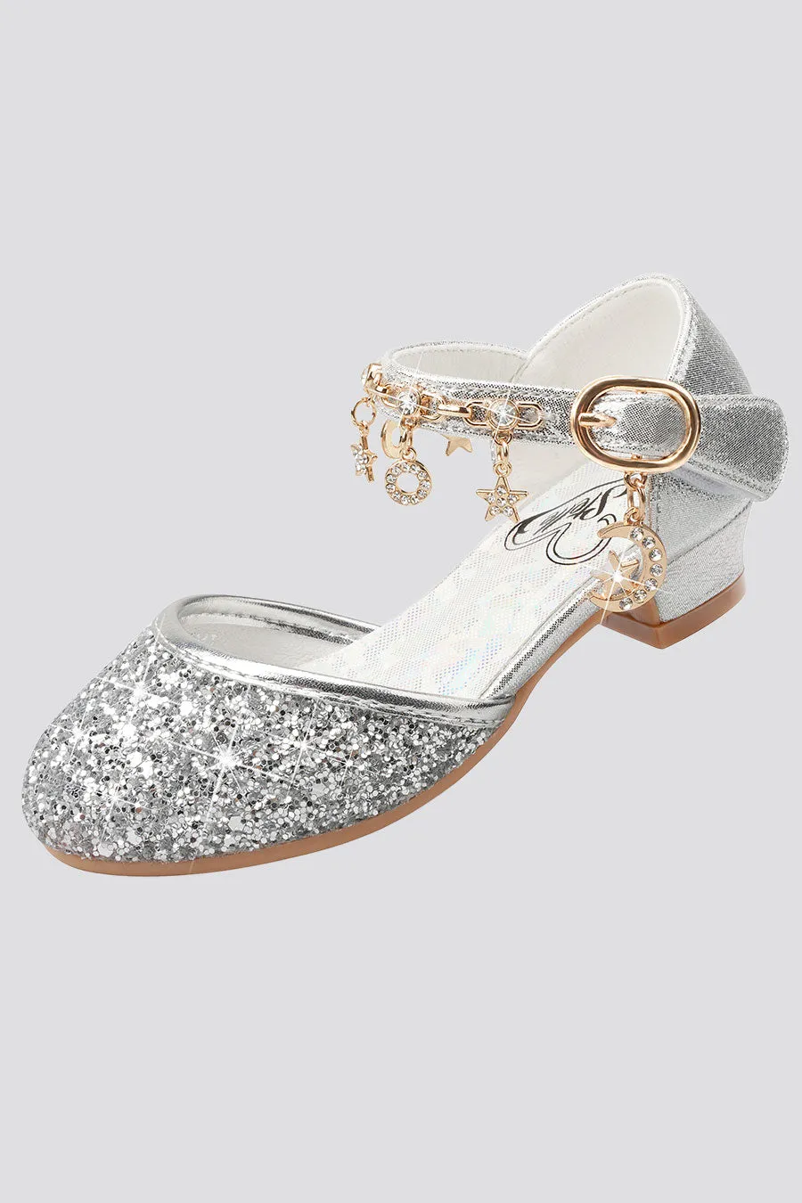 Girls Sparkly Princess Sequin Sandals