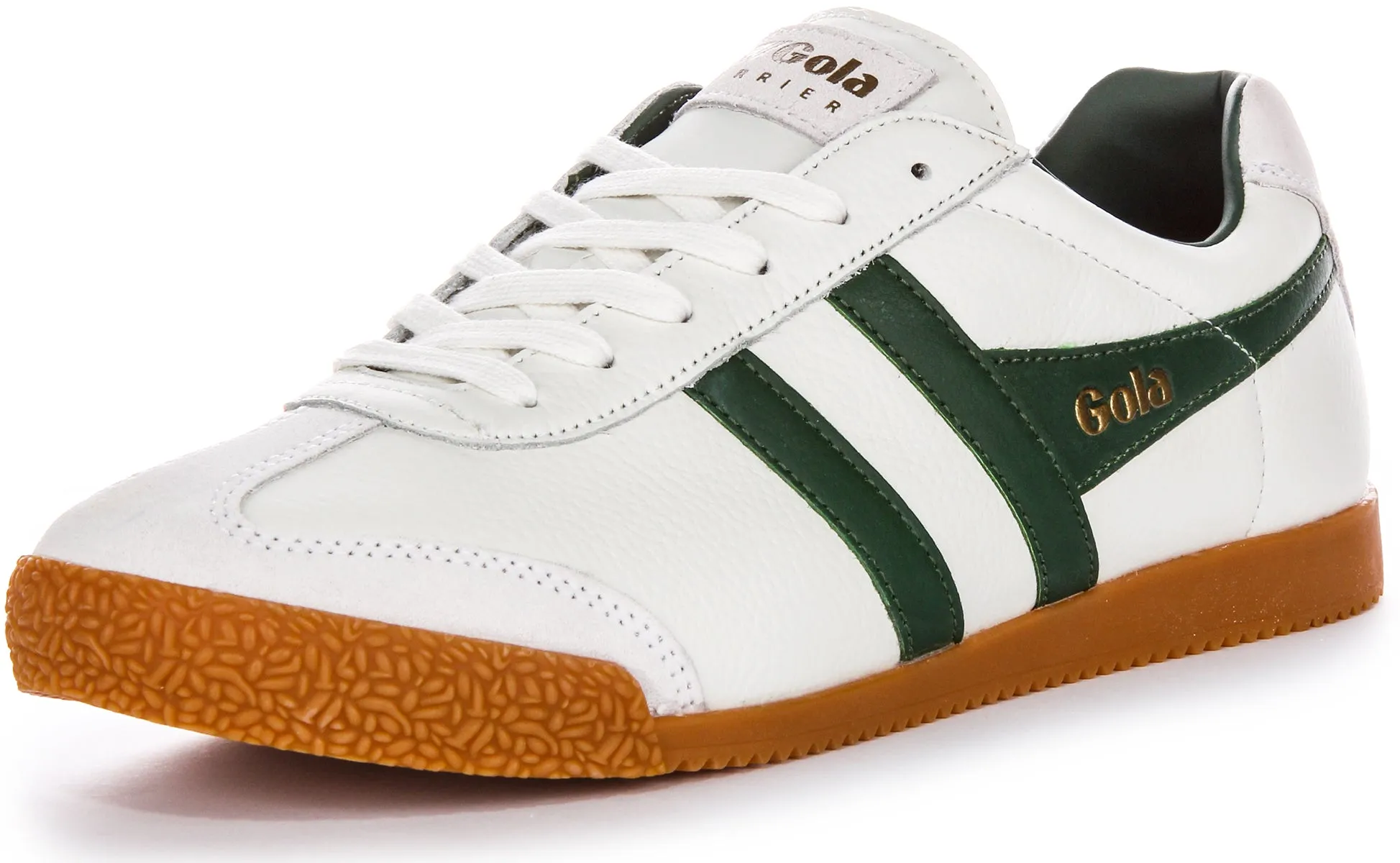 Gola Classics Harrier Leather In White Green For Men