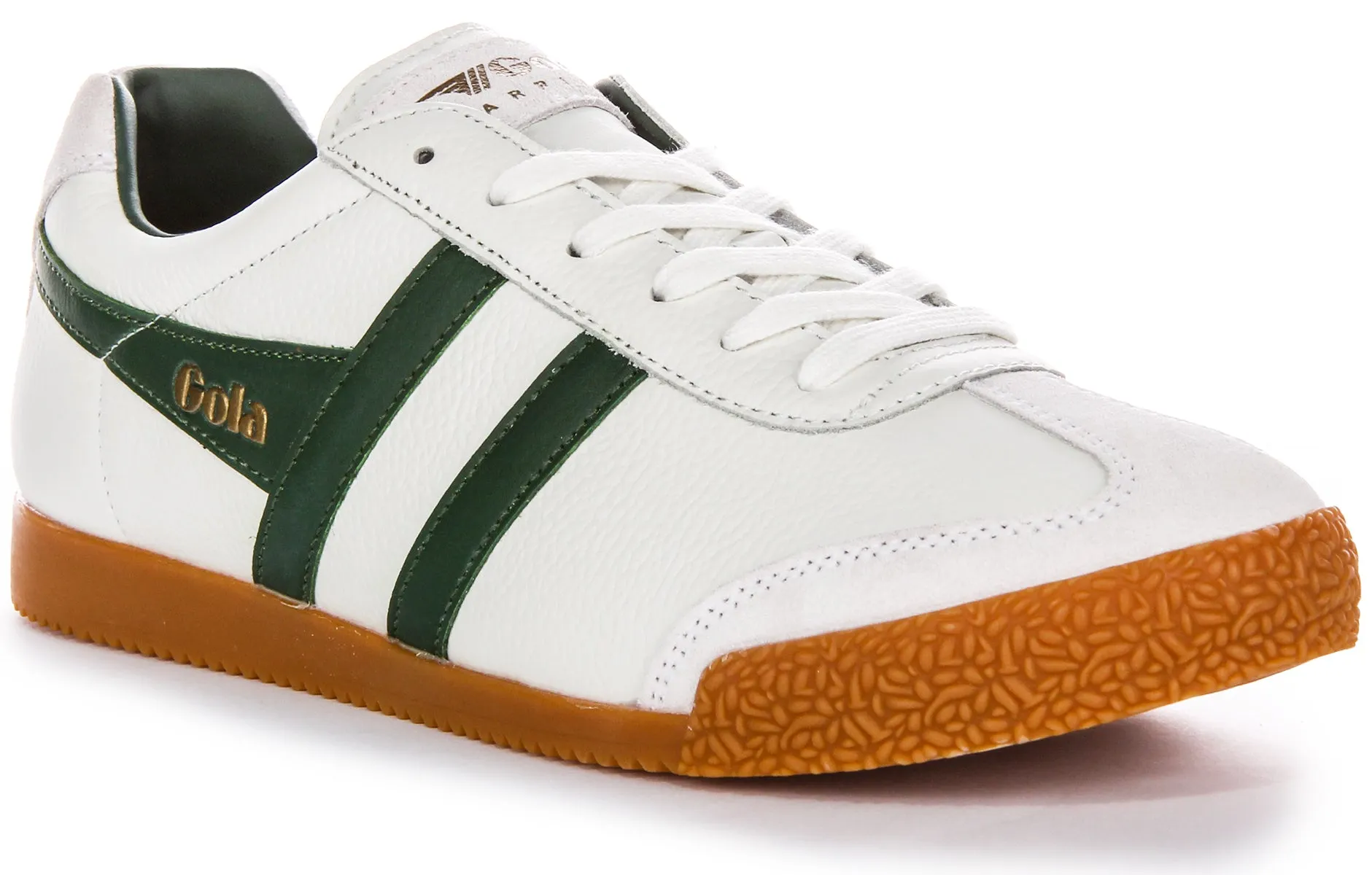 Gola Classics Harrier Leather In White Green For Men