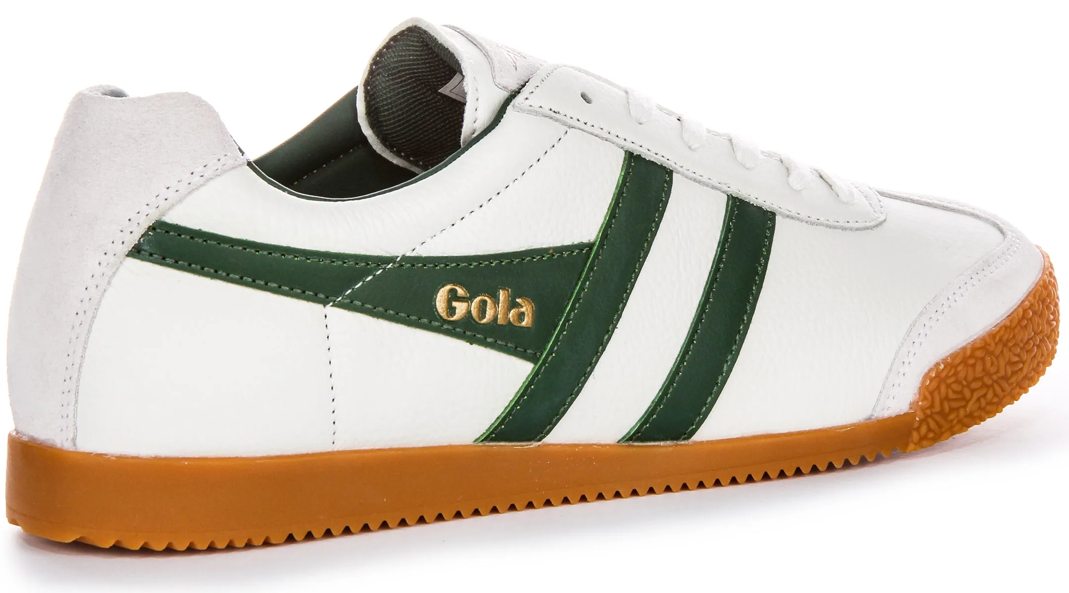 Gola Classics Harrier Leather In White Green For Men