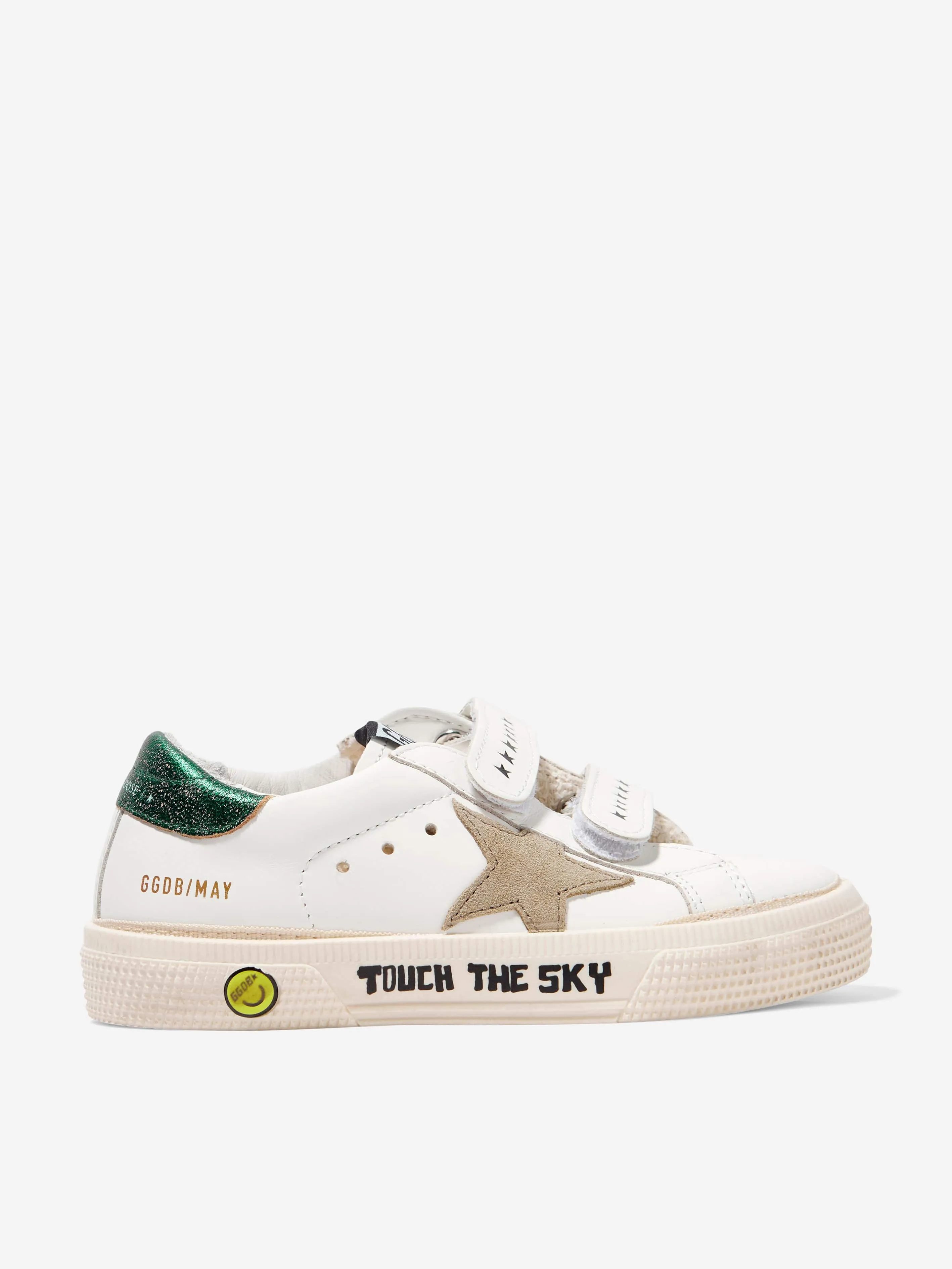 Golden Goose Kids May Leather And Suede Star Trainers