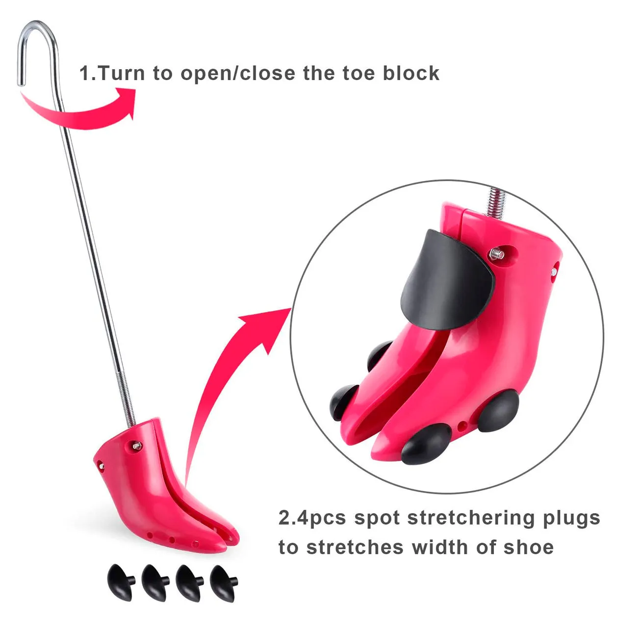 JJDPARTS Shoe Stretcher Women, Shoe Stretcher for Boots Adjustable Boot Wide Feet, Shoe Trees Shape Unisex Shoes Stretchers Women Men