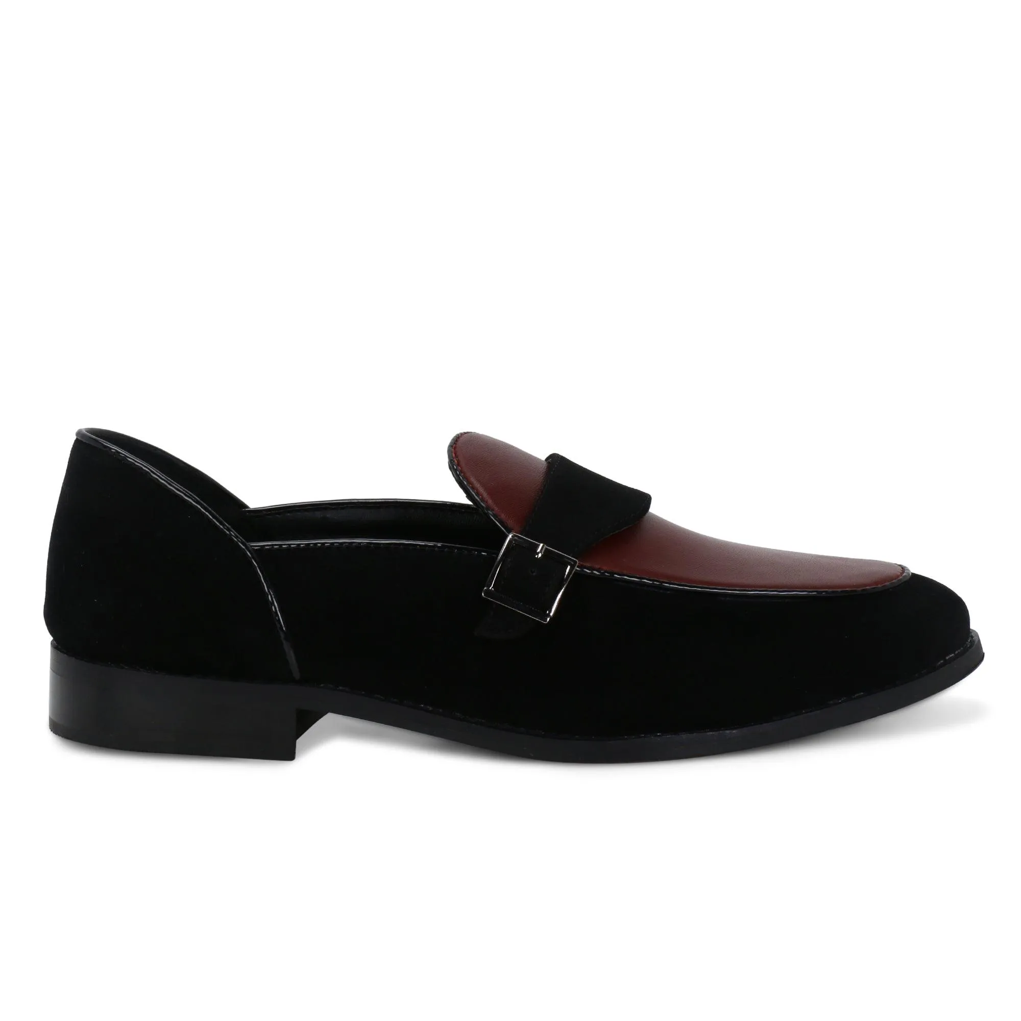 Kingston Black/Red Single Monk Loafer