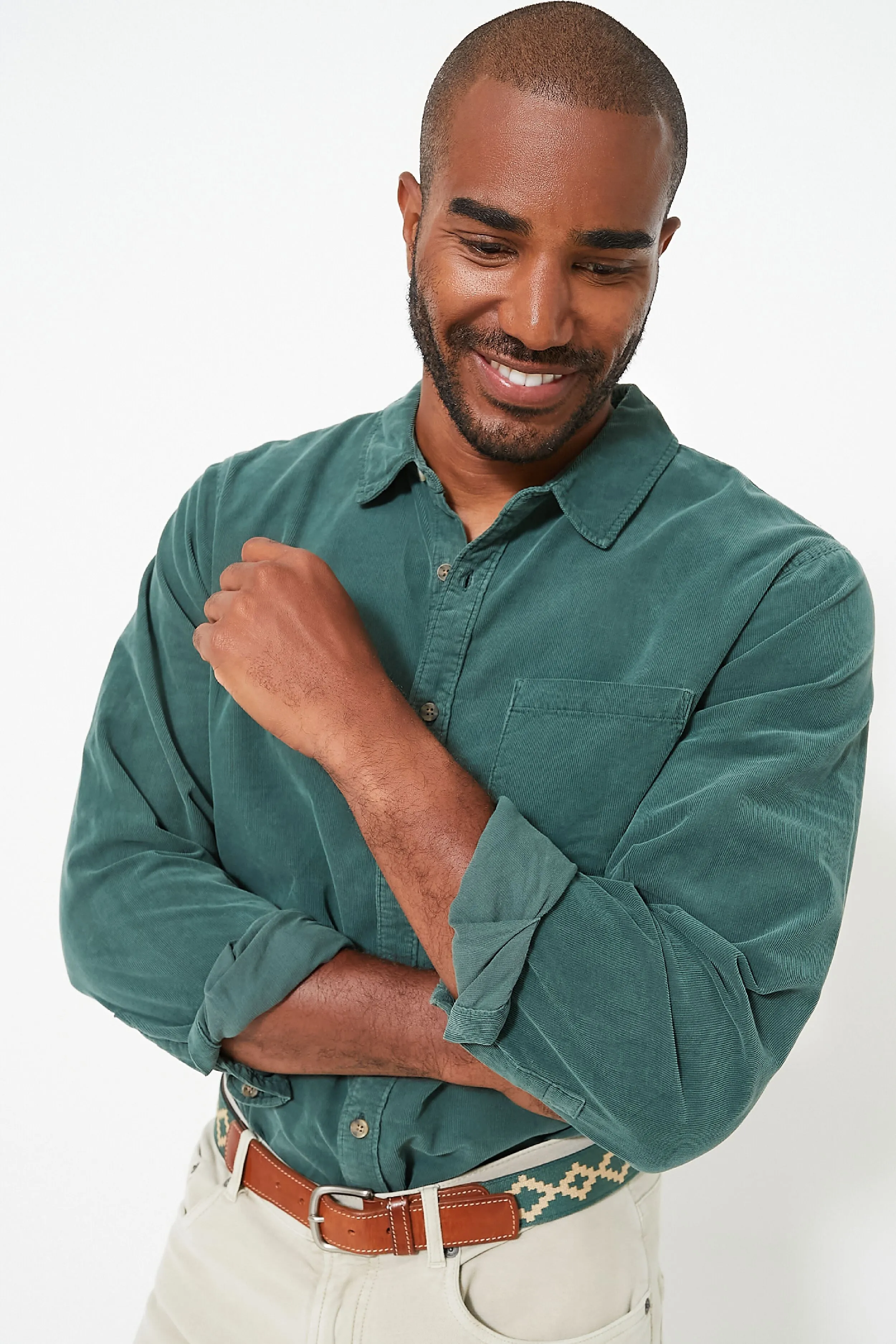 Lightweight Cord Shirt Bistro Green