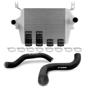 Mishimoto 99-03 Ford 7.3L Powerstroke PSD Silver Intercooler Kit w/ Black Pipes