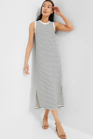 Navy Stripe Sleeveless Gio Maxi Dress