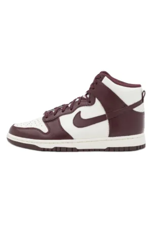 Nike Dunk High Trainers In Sail White And Burgundy