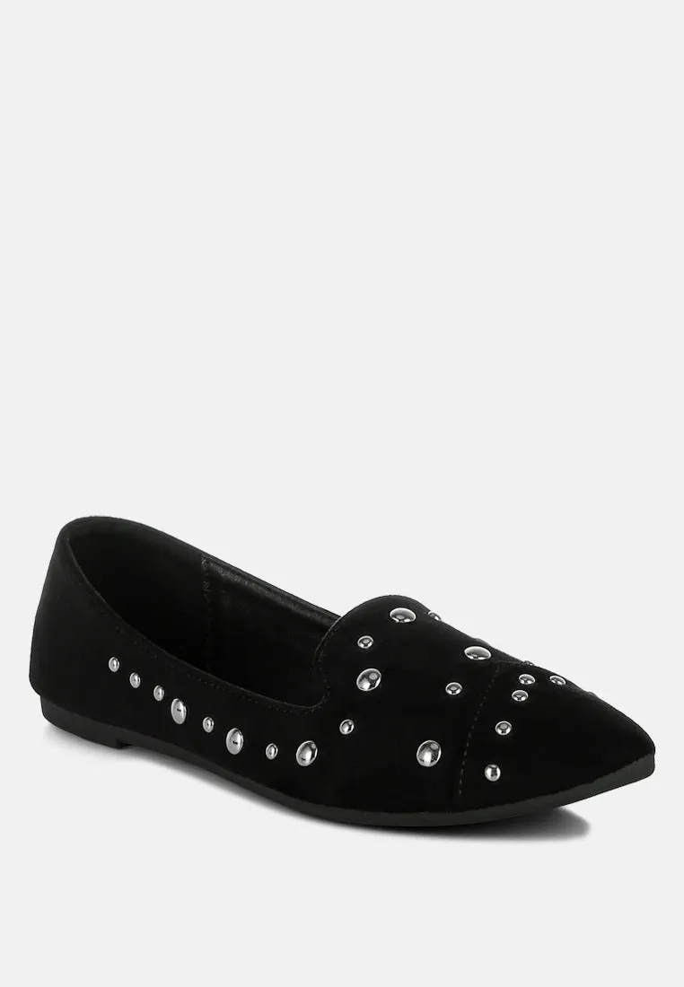 Olesia Stud Emebllished Ballet Flats