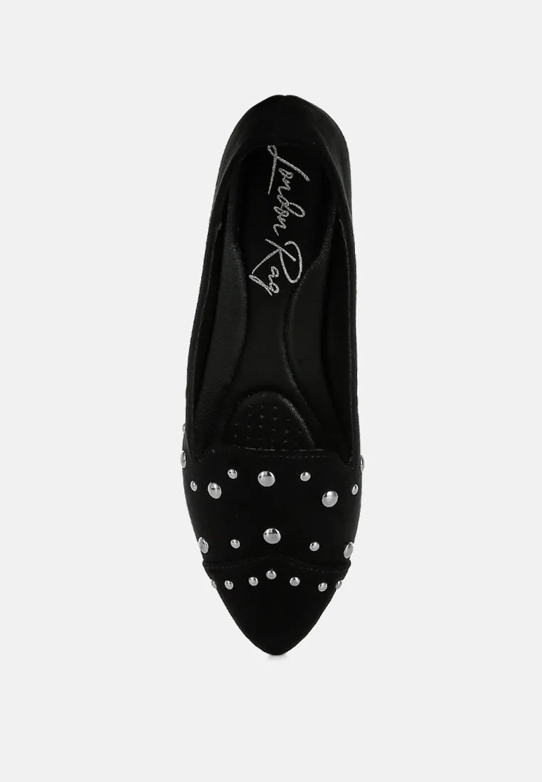 Olesia Stud Emebllished Ballet Flats