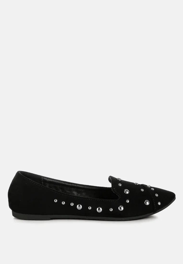 Olesia Stud Emebllished Ballet Flats