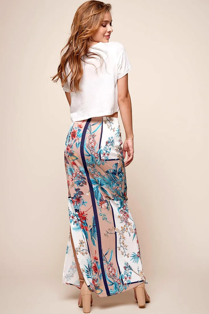 Paradise Side Split Maxi Skirt Mocha