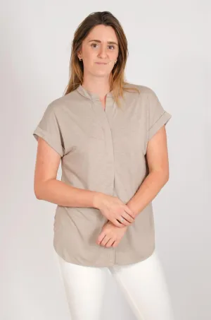 Pleat Front Jersey Top