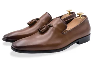 Polvorines Chestnut Wholecut Tassel Loafer