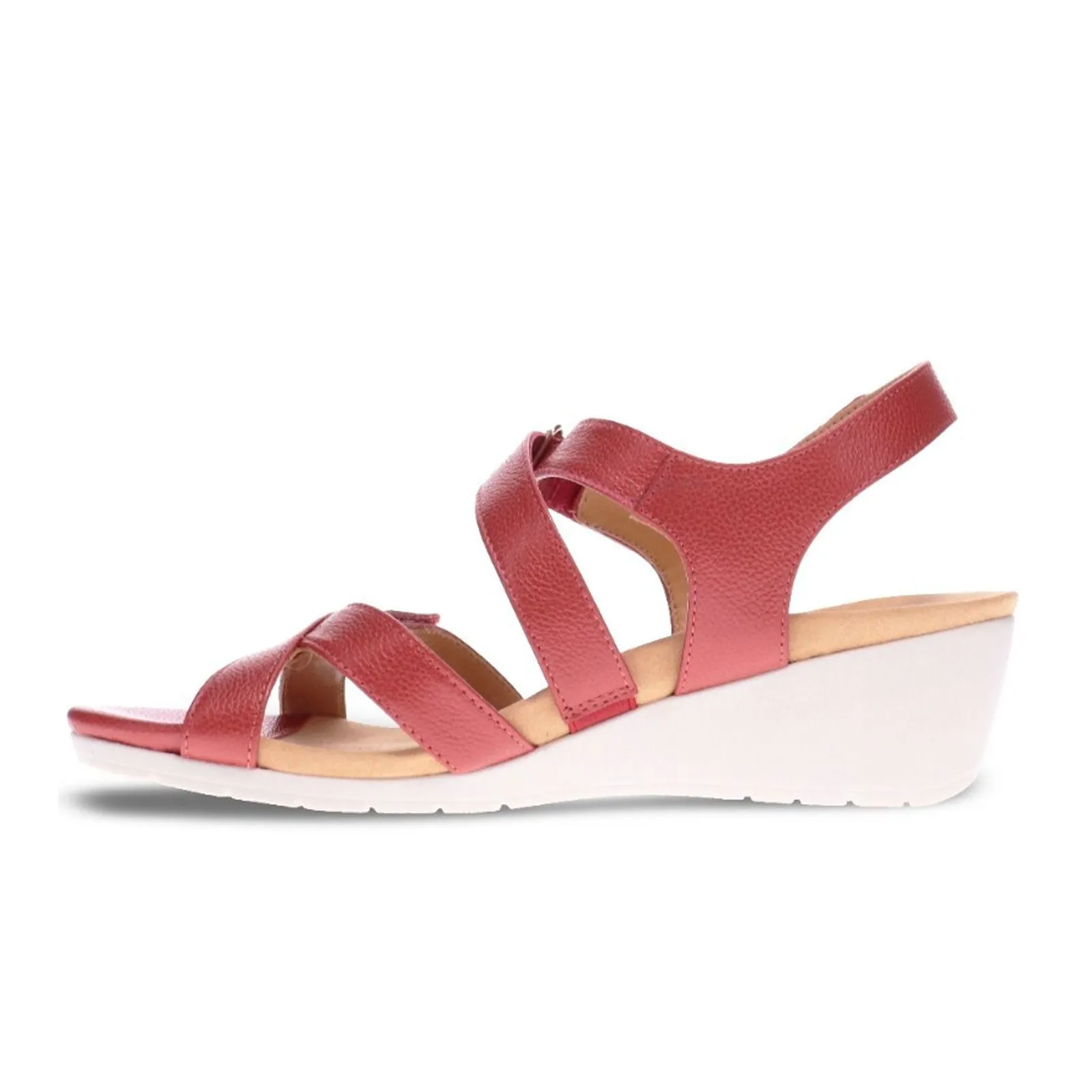 Revere Casablanca Wedge Sandal (Women) - Ruby Metallic