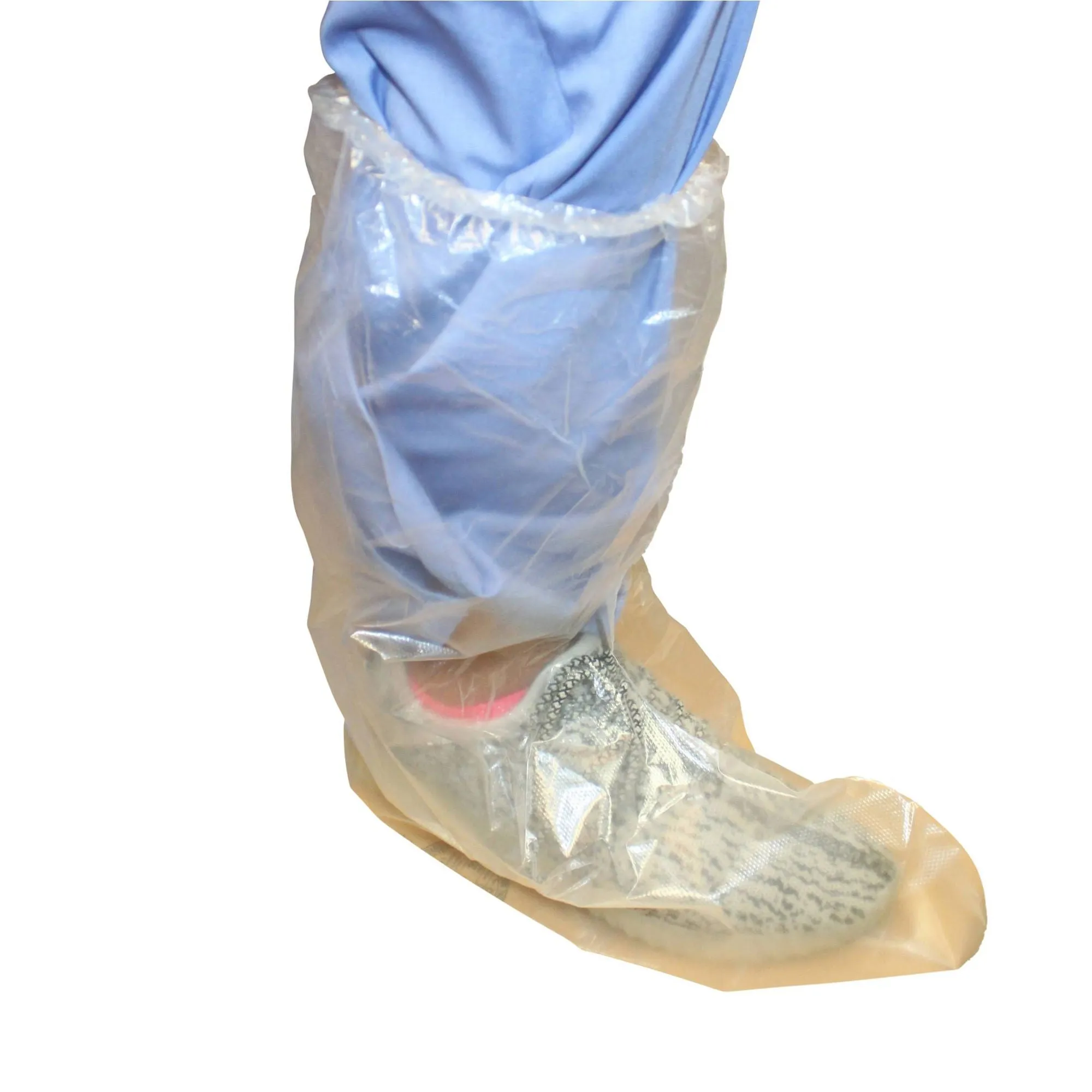 Safety Zone® 3 Mil Polyethylene Boot & Shoe Covers w/ Elastic Tops (Size: 2XL) - 125 Pairs