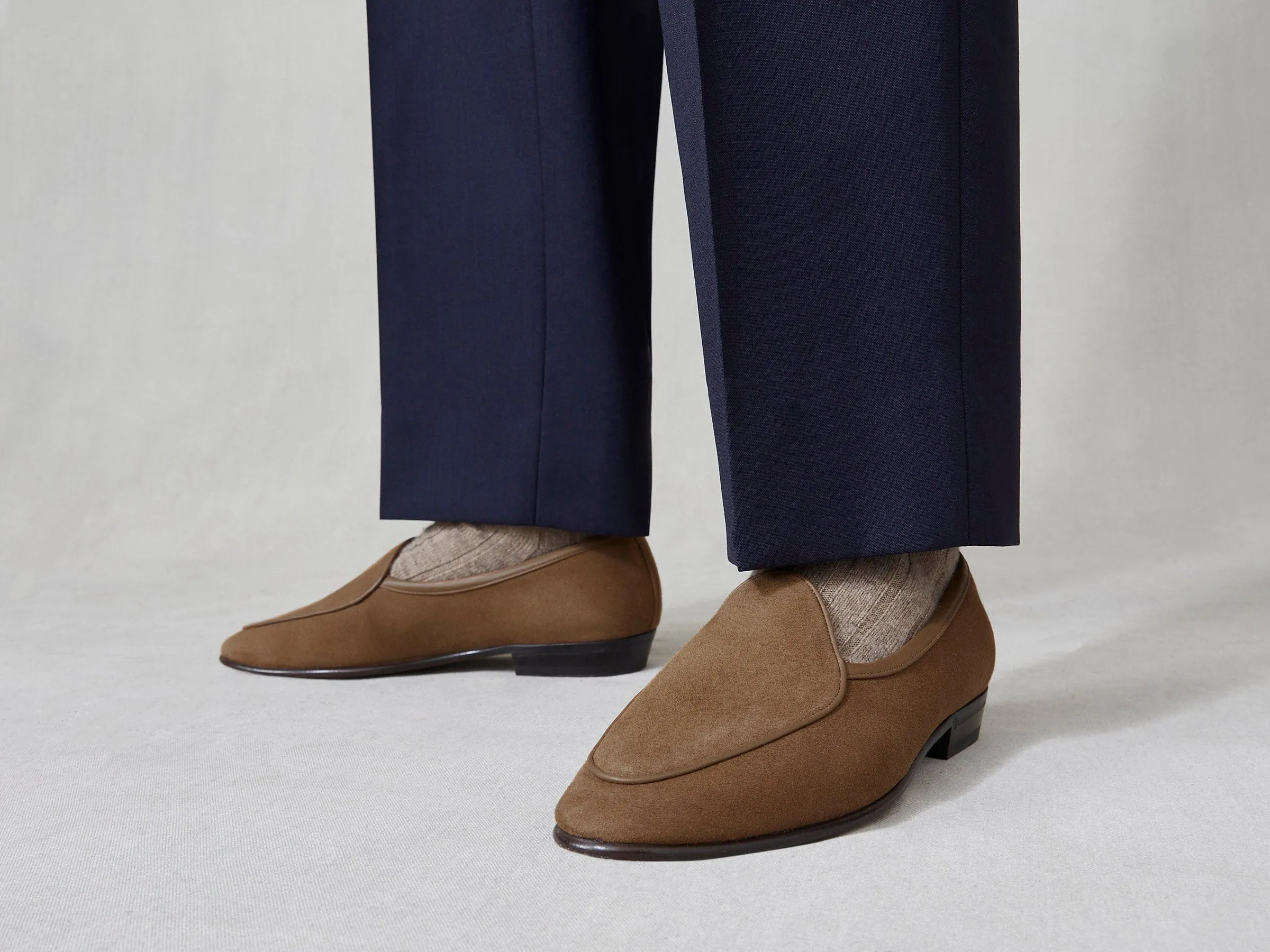 Sagan Classic Loafers in Tan Asteria Suede