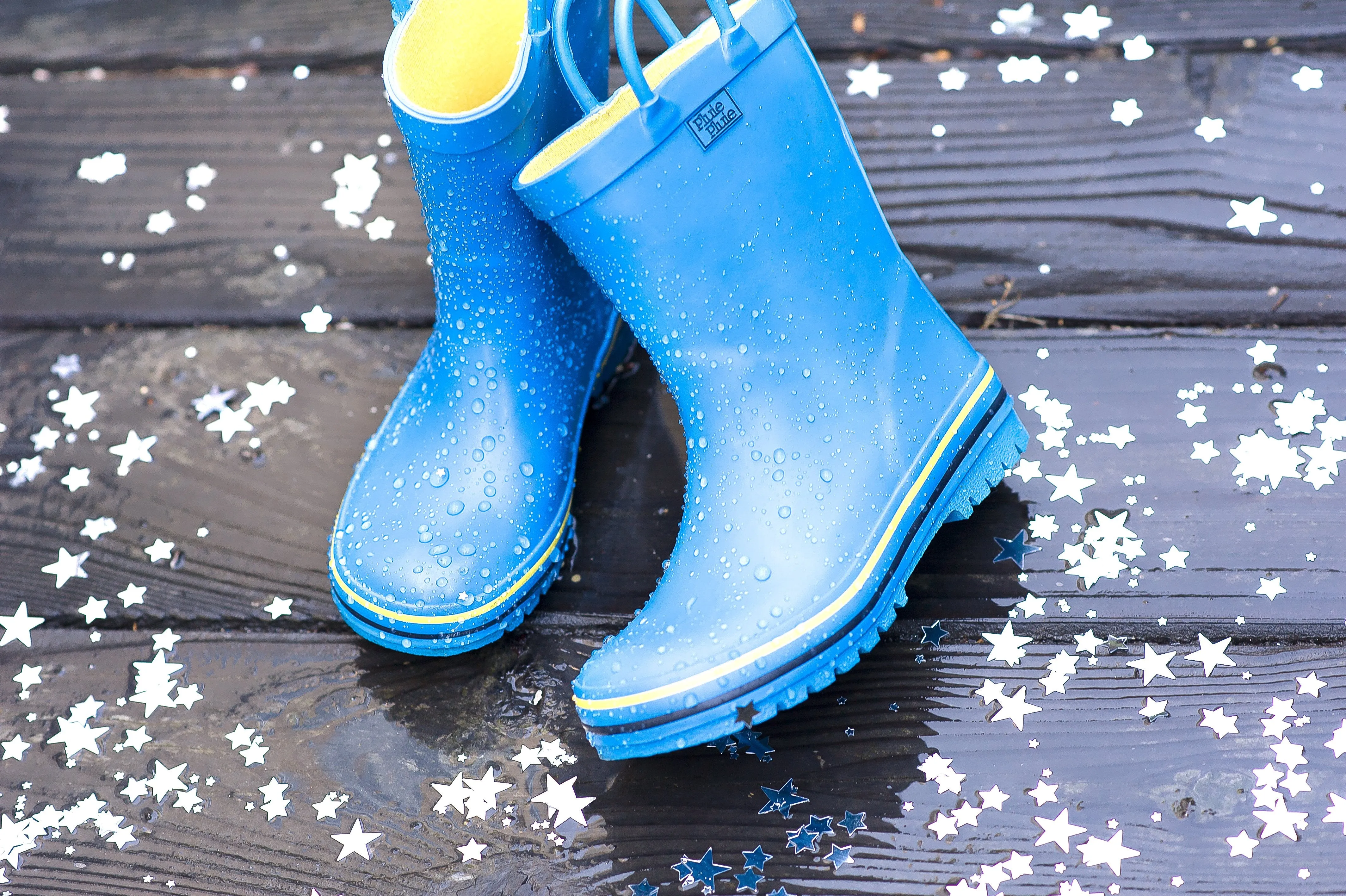 Solid Blue Rain Boot